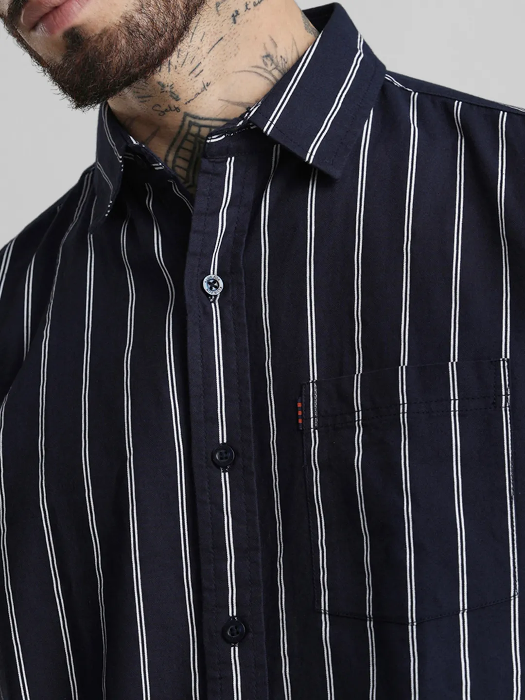 Navy Striped Shirt - Image 2