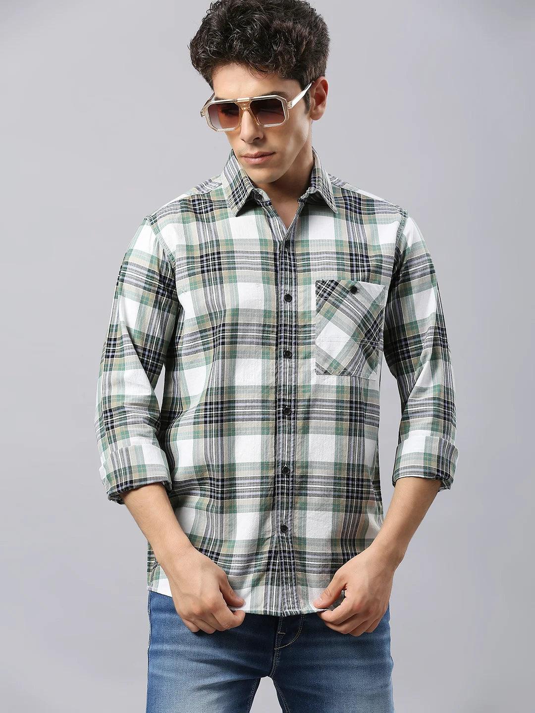 Olive Checkered Shirt - Image 7