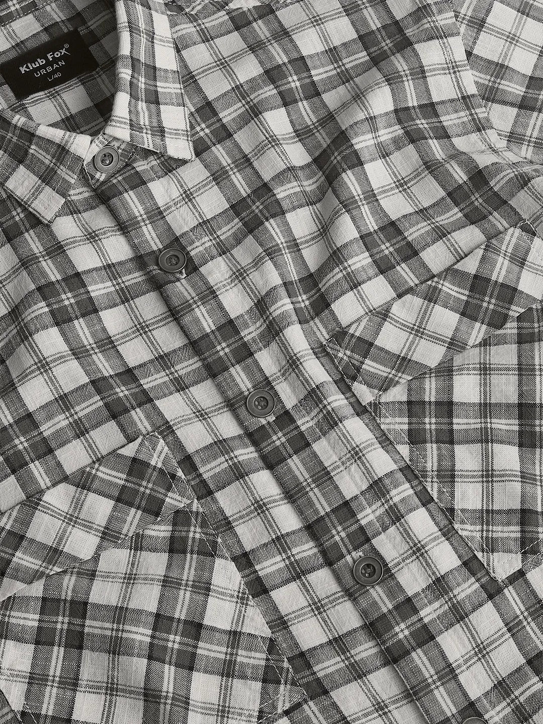 Black Beige Checkered Shirt - Image 7