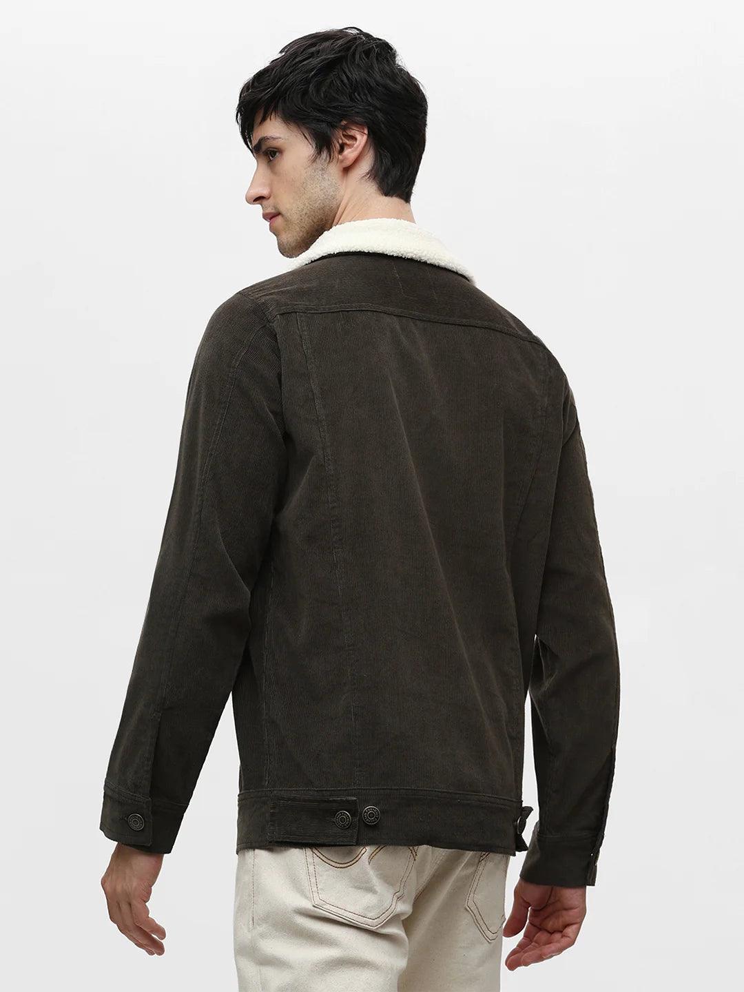 Olive Solid Band Jacket - Image 4