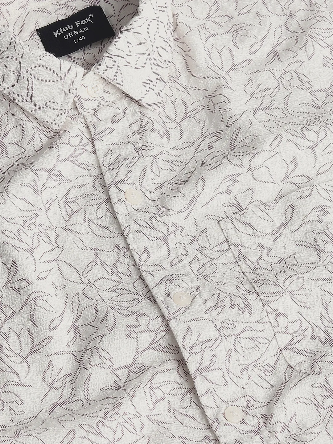 Beige Printed Shirt - Image 4