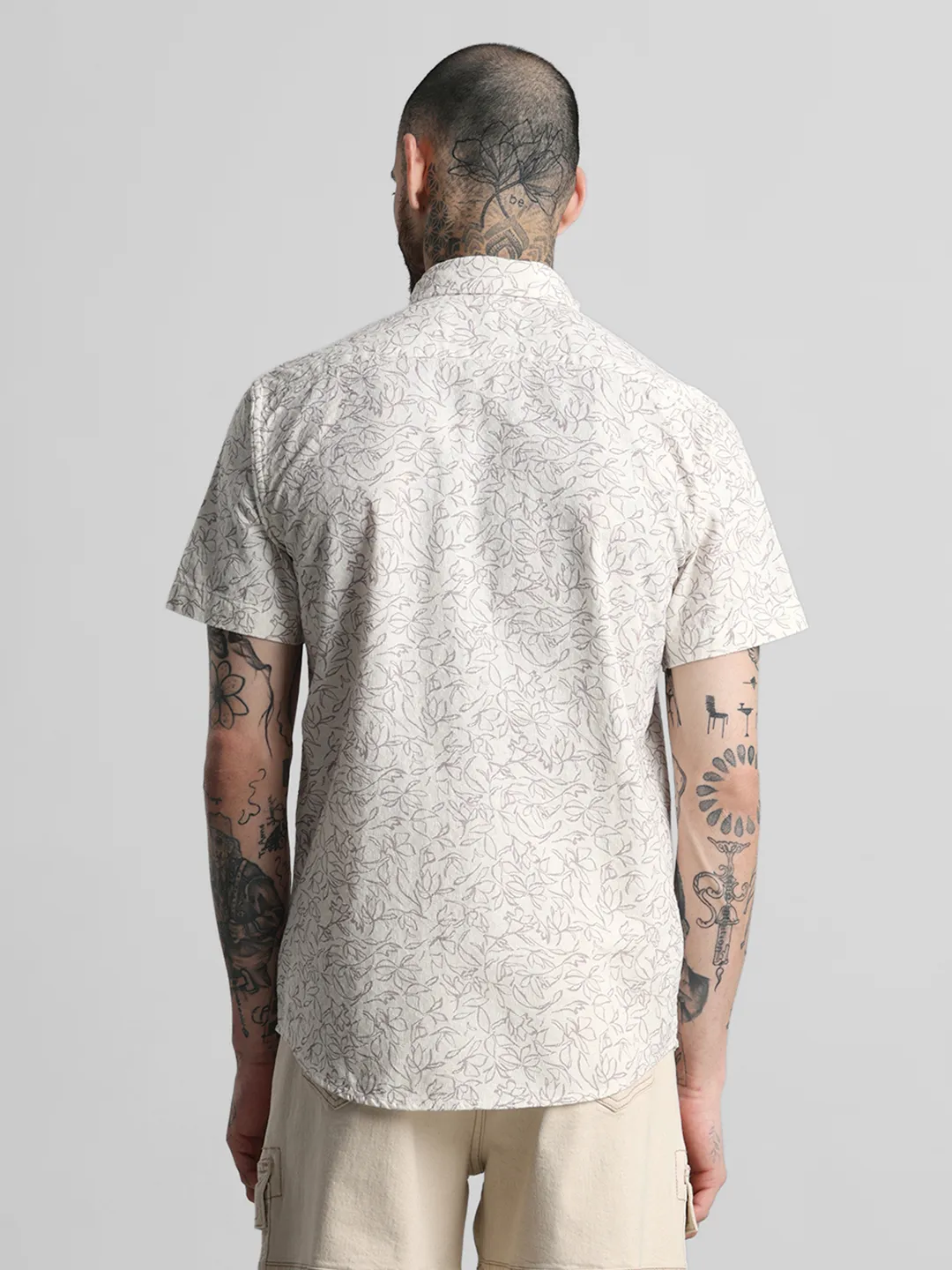 Beige Printed Shirt - Image 8