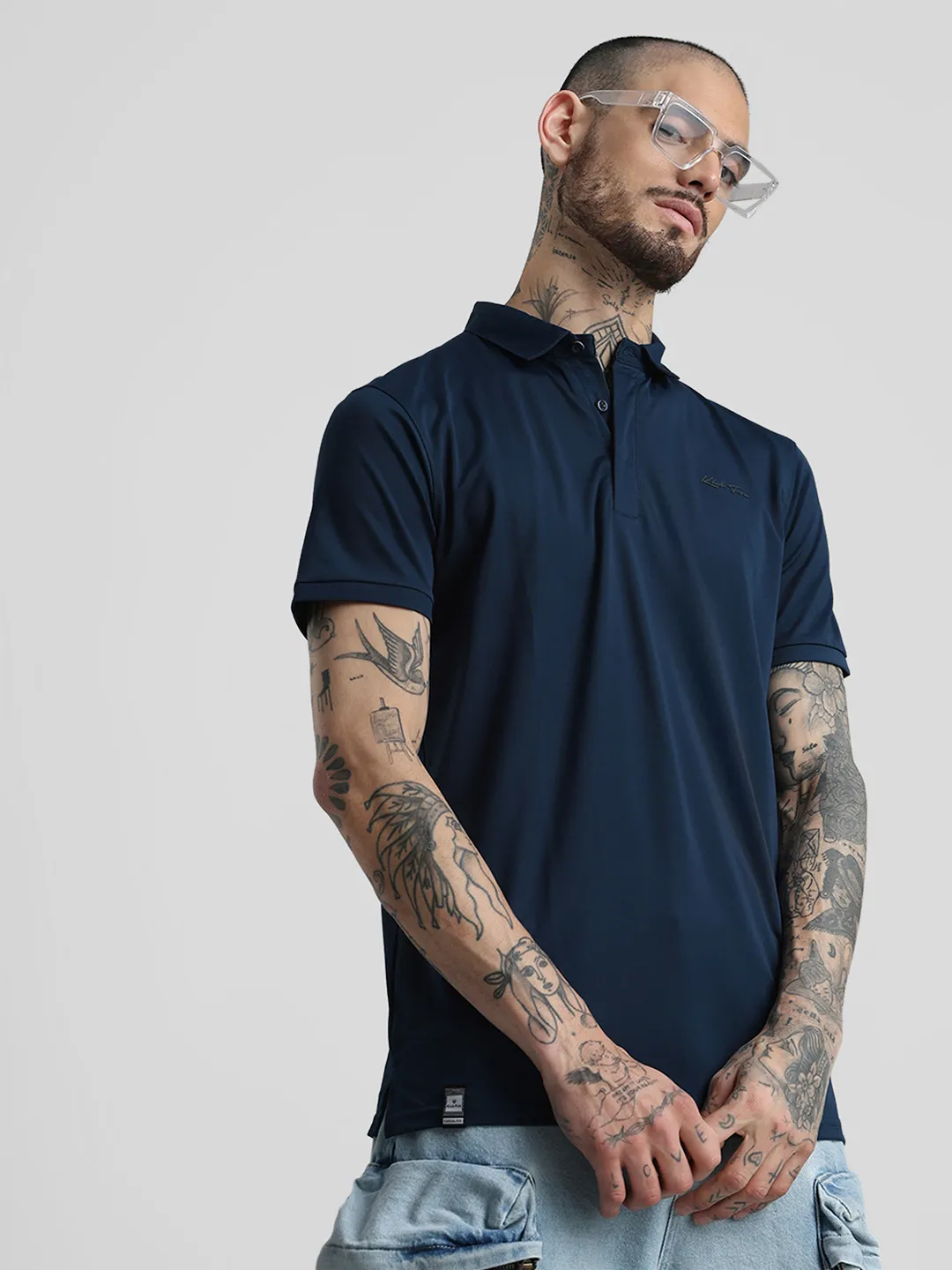 Premium Peacock Blue Polo T-Shirt - Image 3
