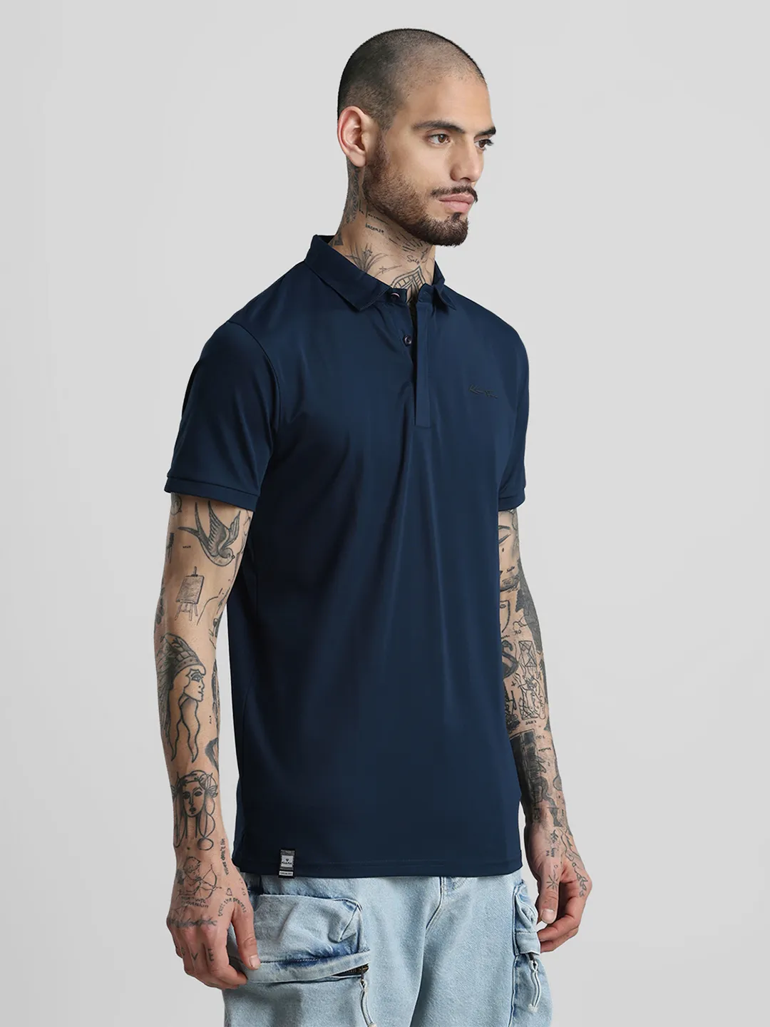 Premium Peacock Blue Polo T-Shirt - Image 5