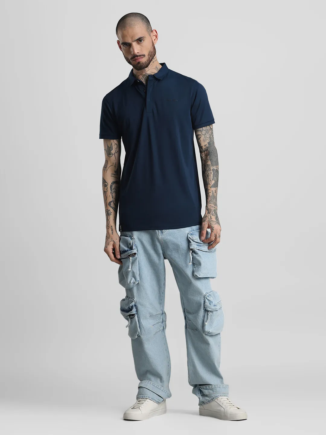 Premium Peacock Blue Polo T-Shirt - Image 6