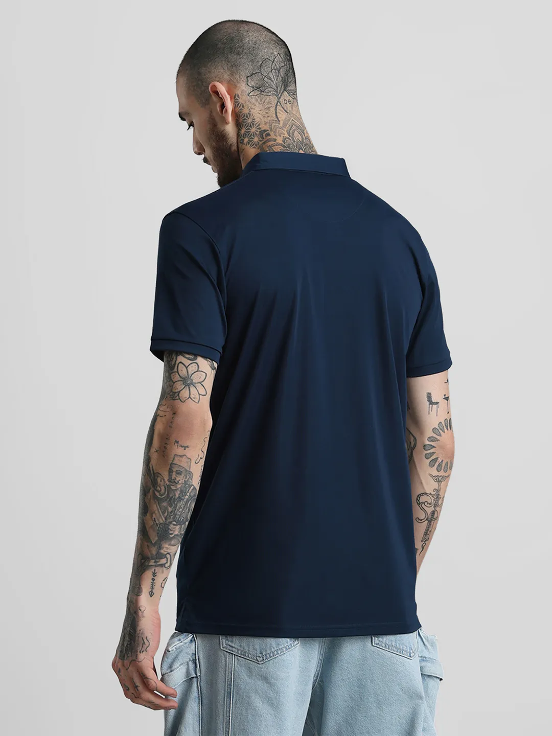 Premium Peacock Blue Polo T-Shirt - Image 7