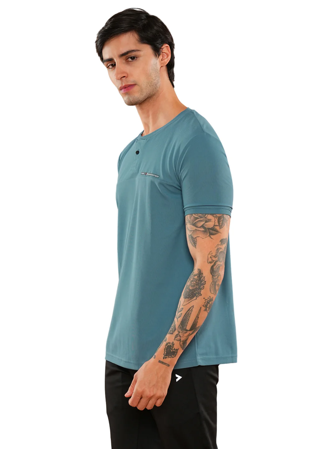 Minimal X Teal Blue T-Shirt - Image 3