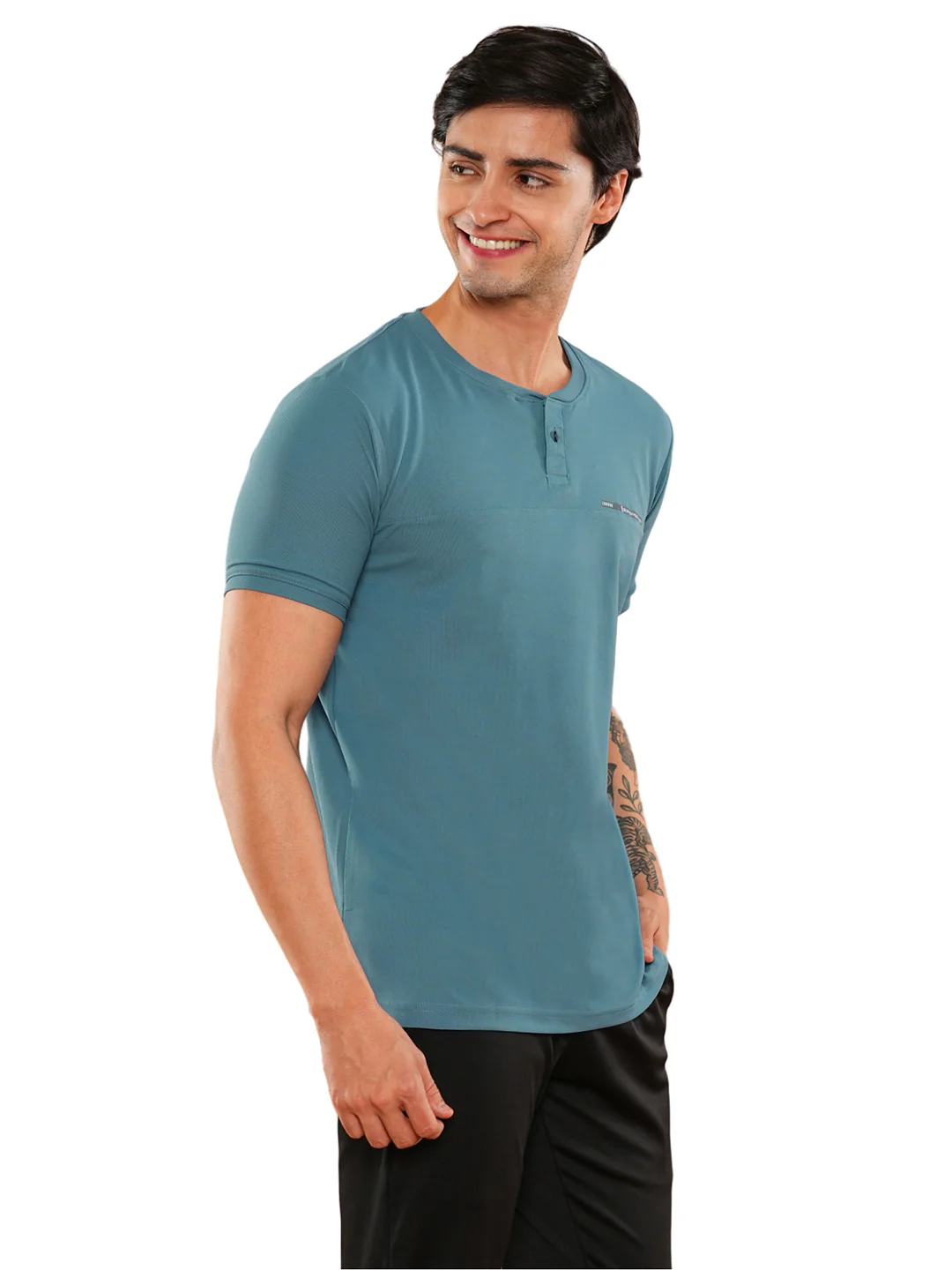 Minimal X Teal Blue T-Shirt - Image 4