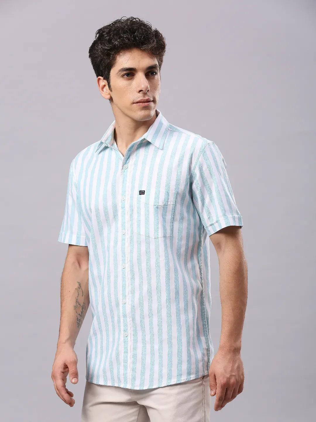 Sky Blue Striped Shirt - Image 2