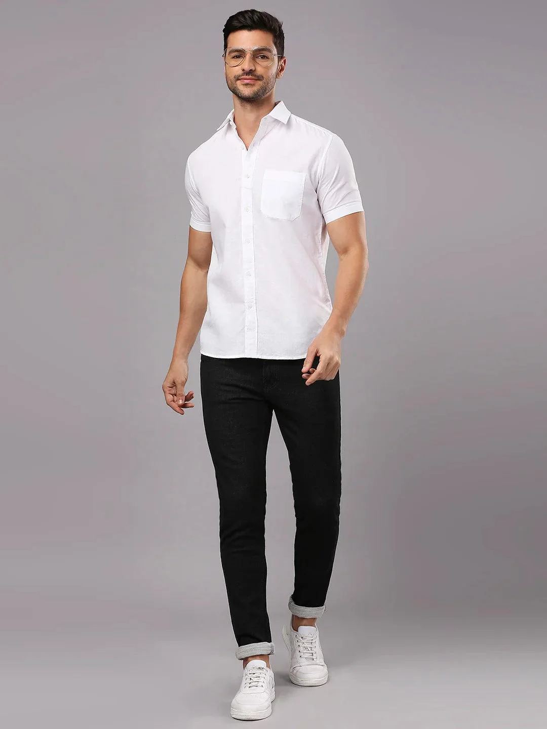 White Dobby Shirt - Image 8