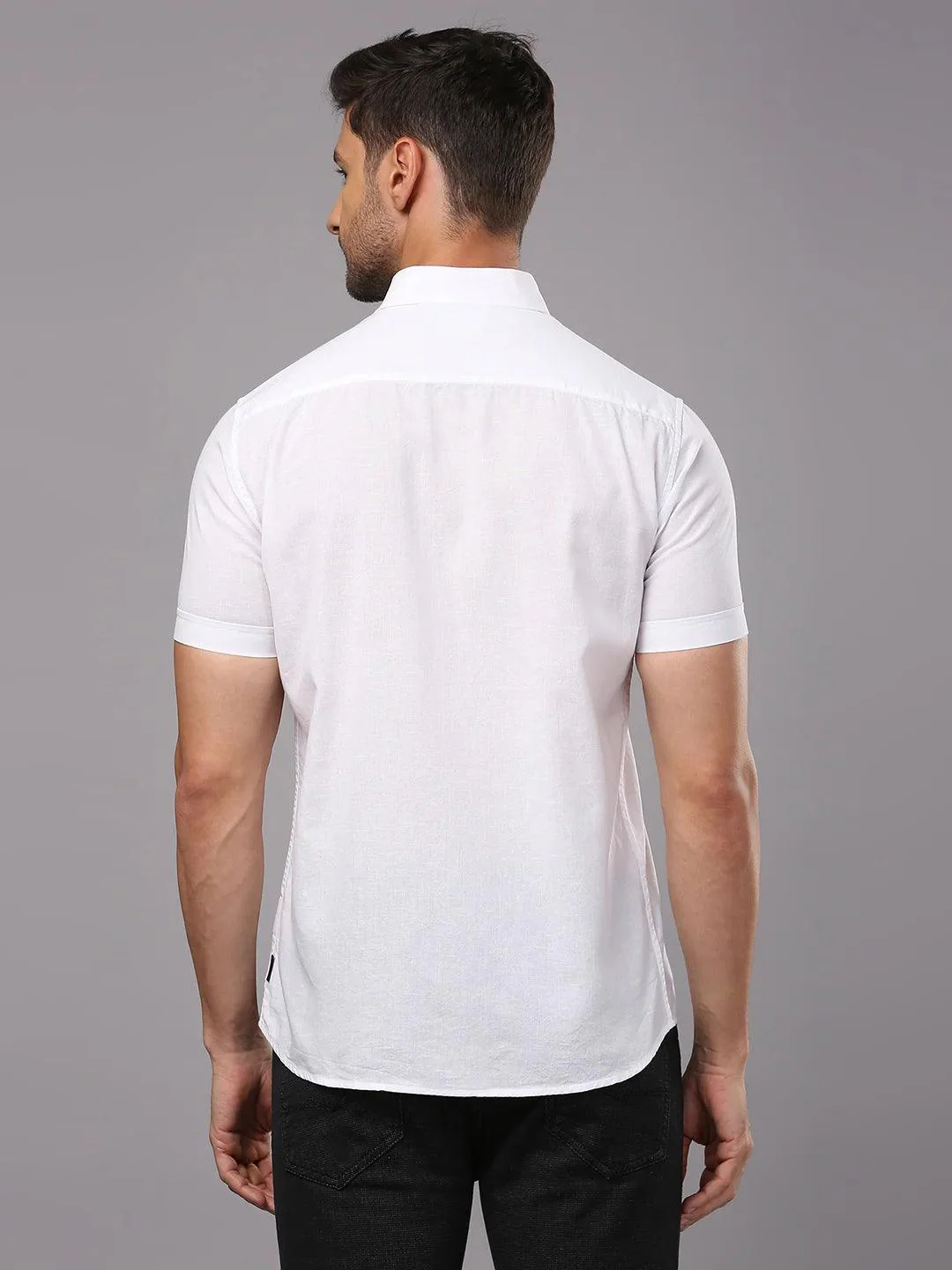 White Solid Shirt - Image 5