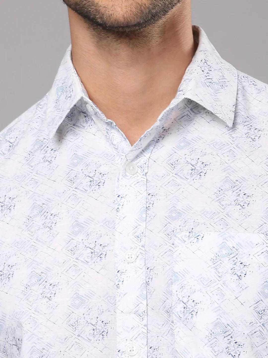 White Printed Shirt - Image 4