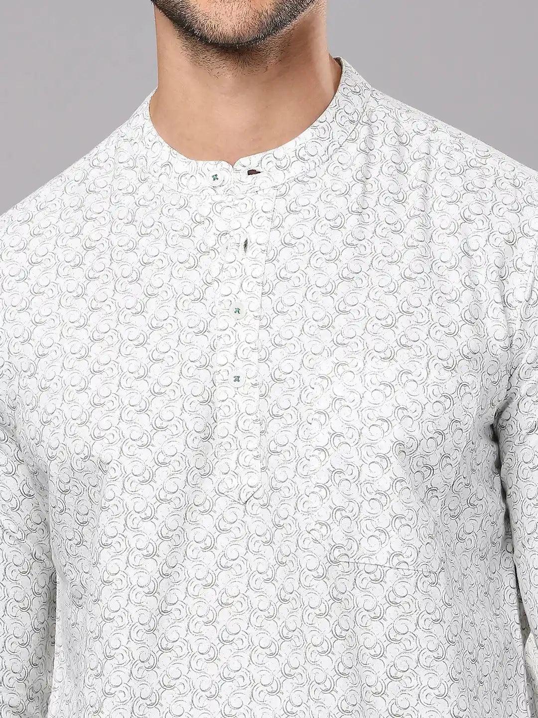 White Printed Shirt - Image 4