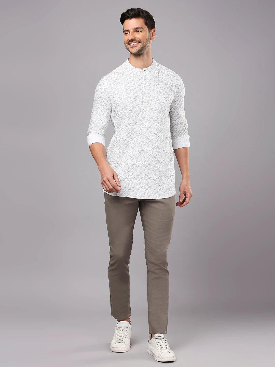 White Printed Shirt - Image 7