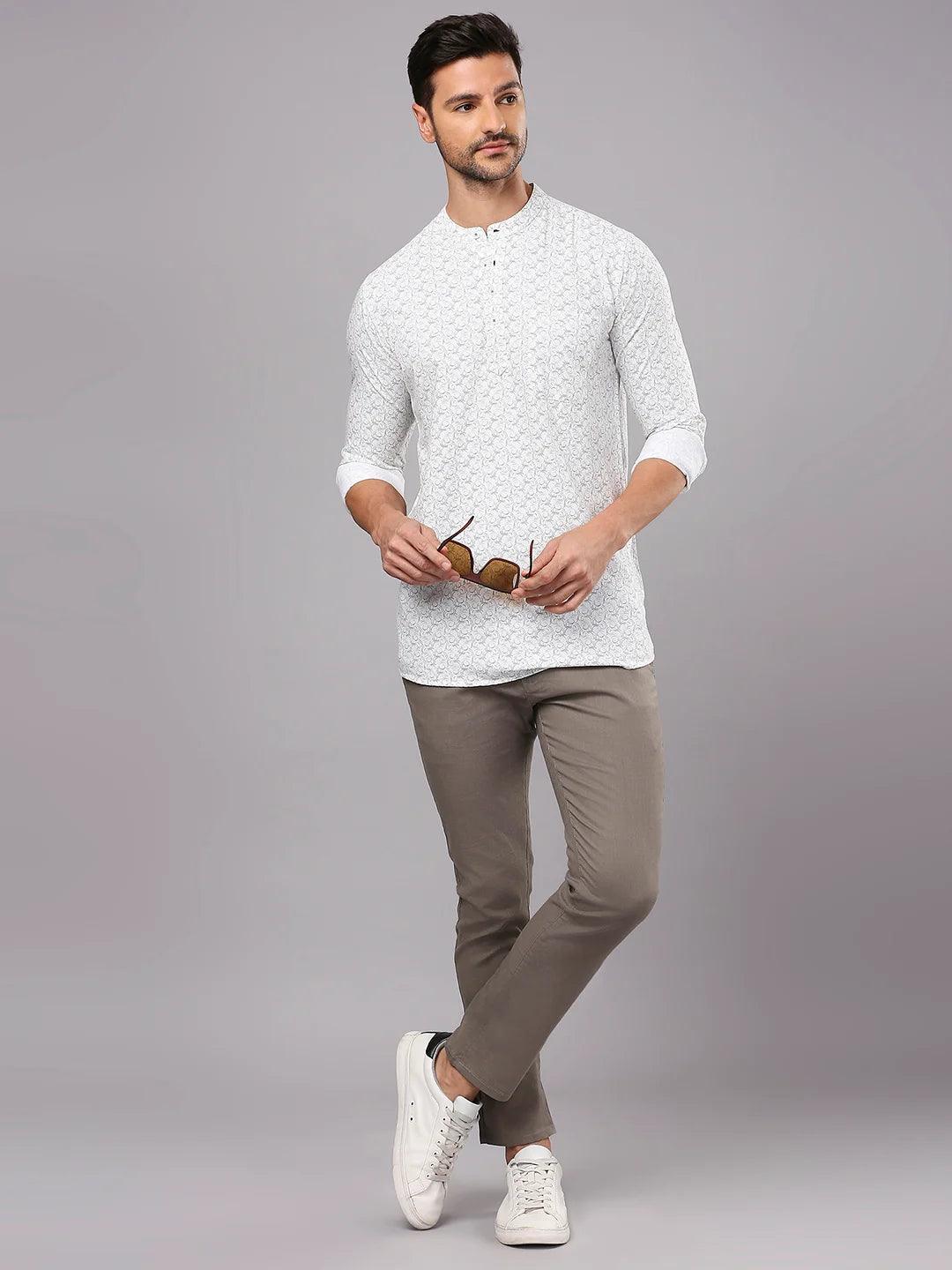 White Printed Shirt - Image 8