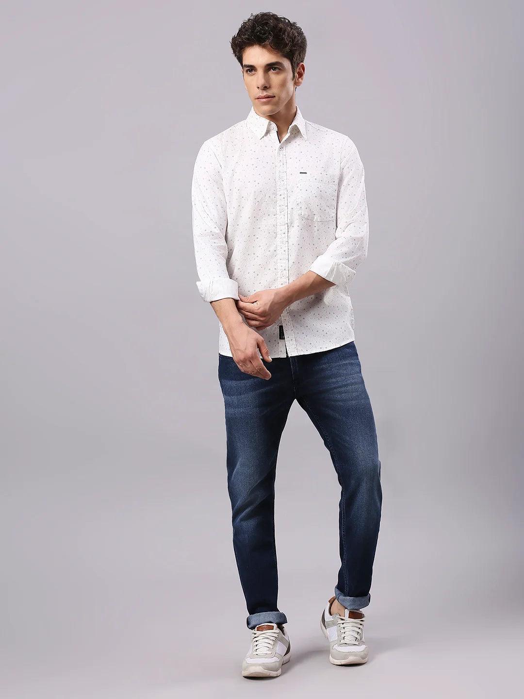 White Printed Shirt - Image 6