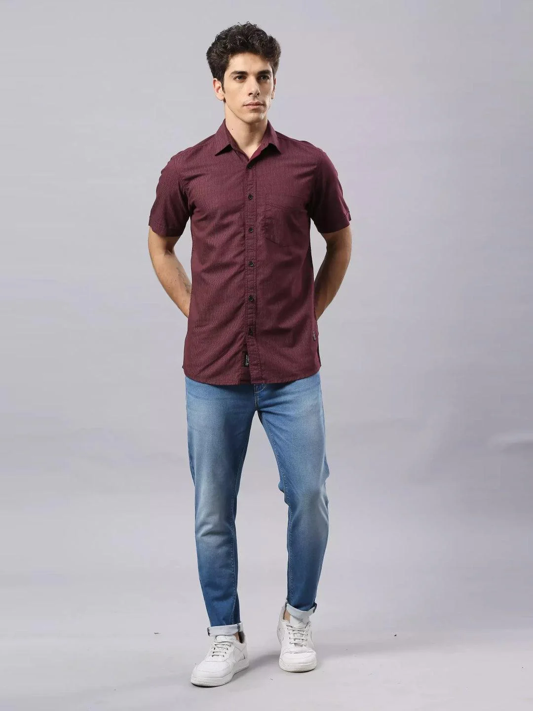 Wine Printed Shirt - Image 5