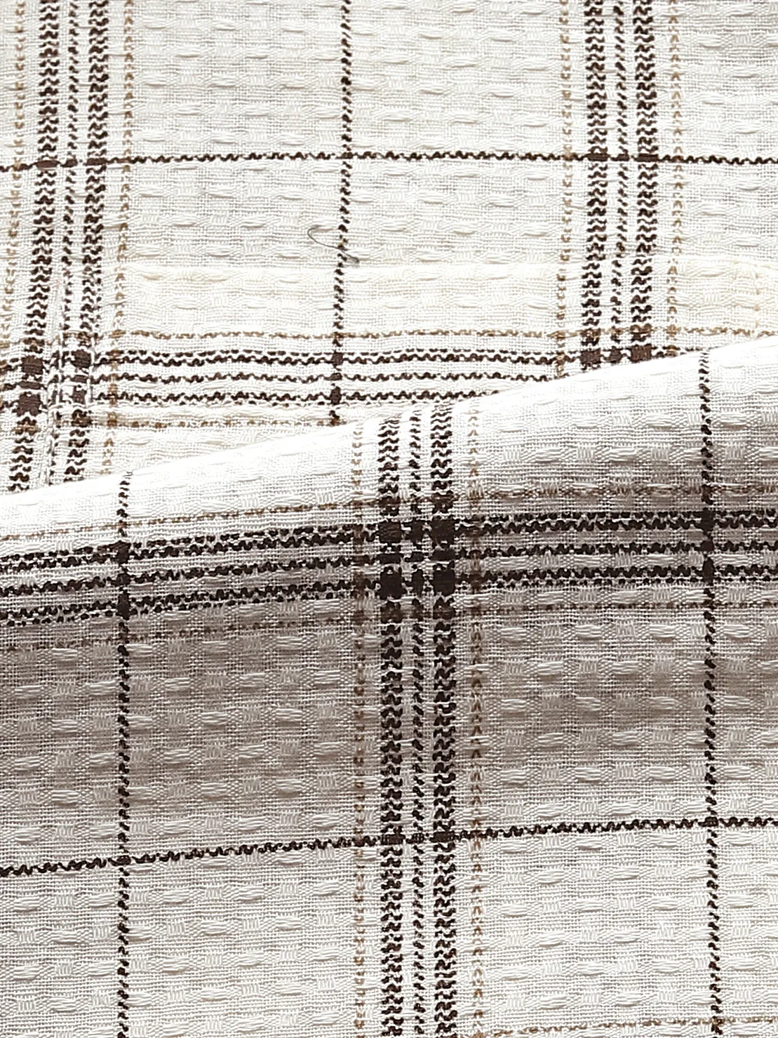 Cream Checkered Shirt - Image 2