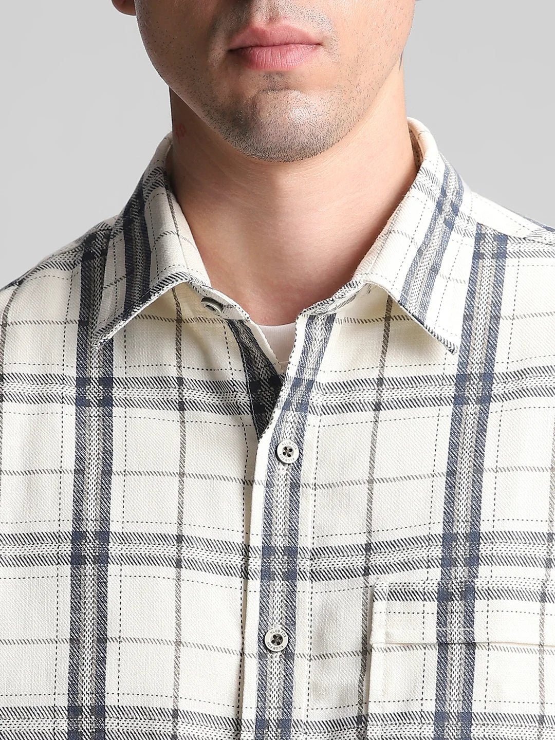 Cream Checks Shirt - Image 2