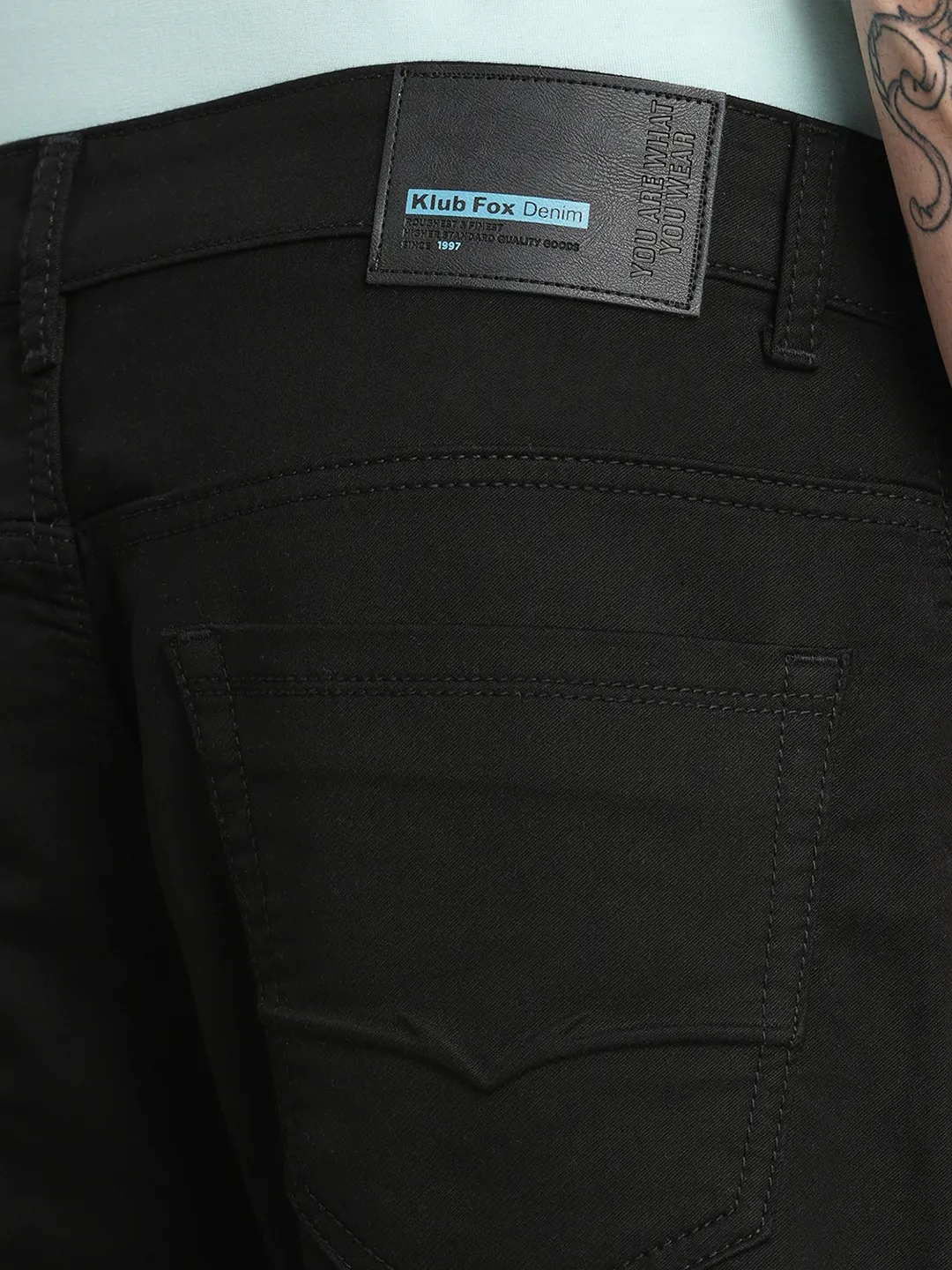Stretchable Straight Fit Original Black Jeans - Image 9