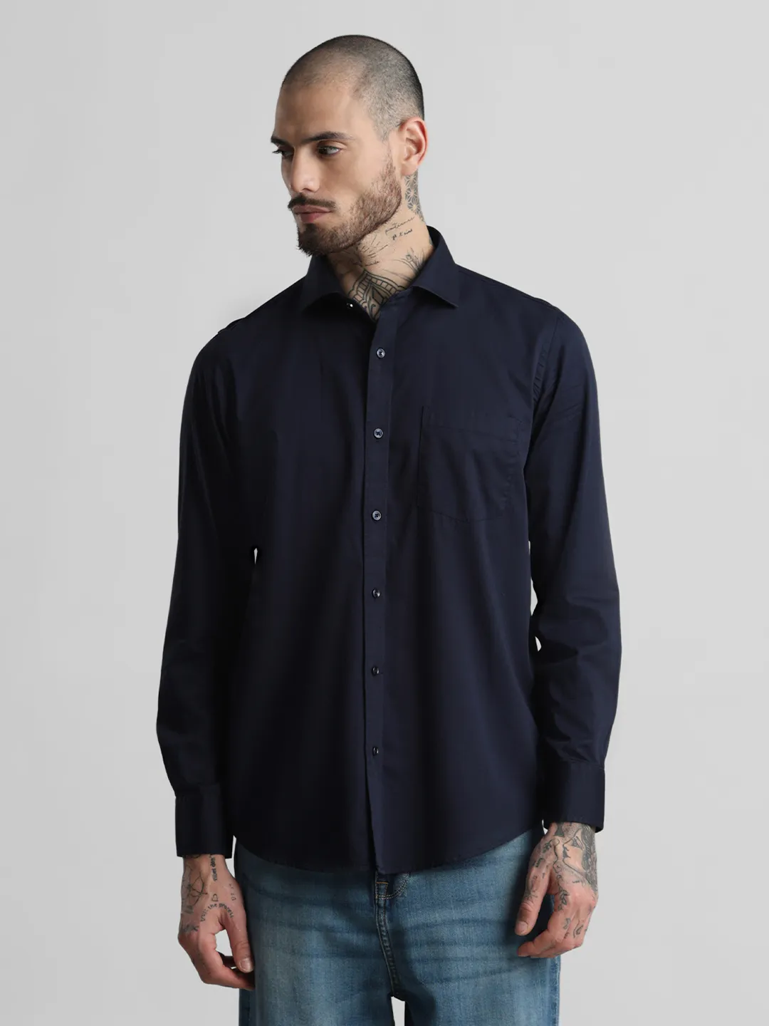 Navy Solid Shirt - Image 4