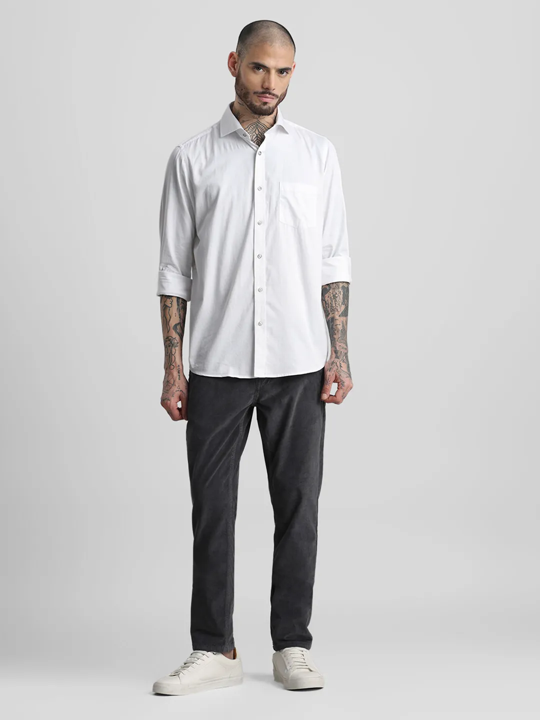 White Solid Shirt - Image 6