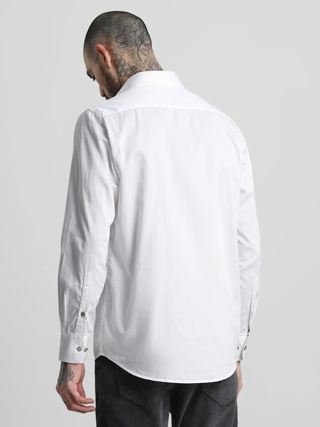 White Solid Shirt - Image 7