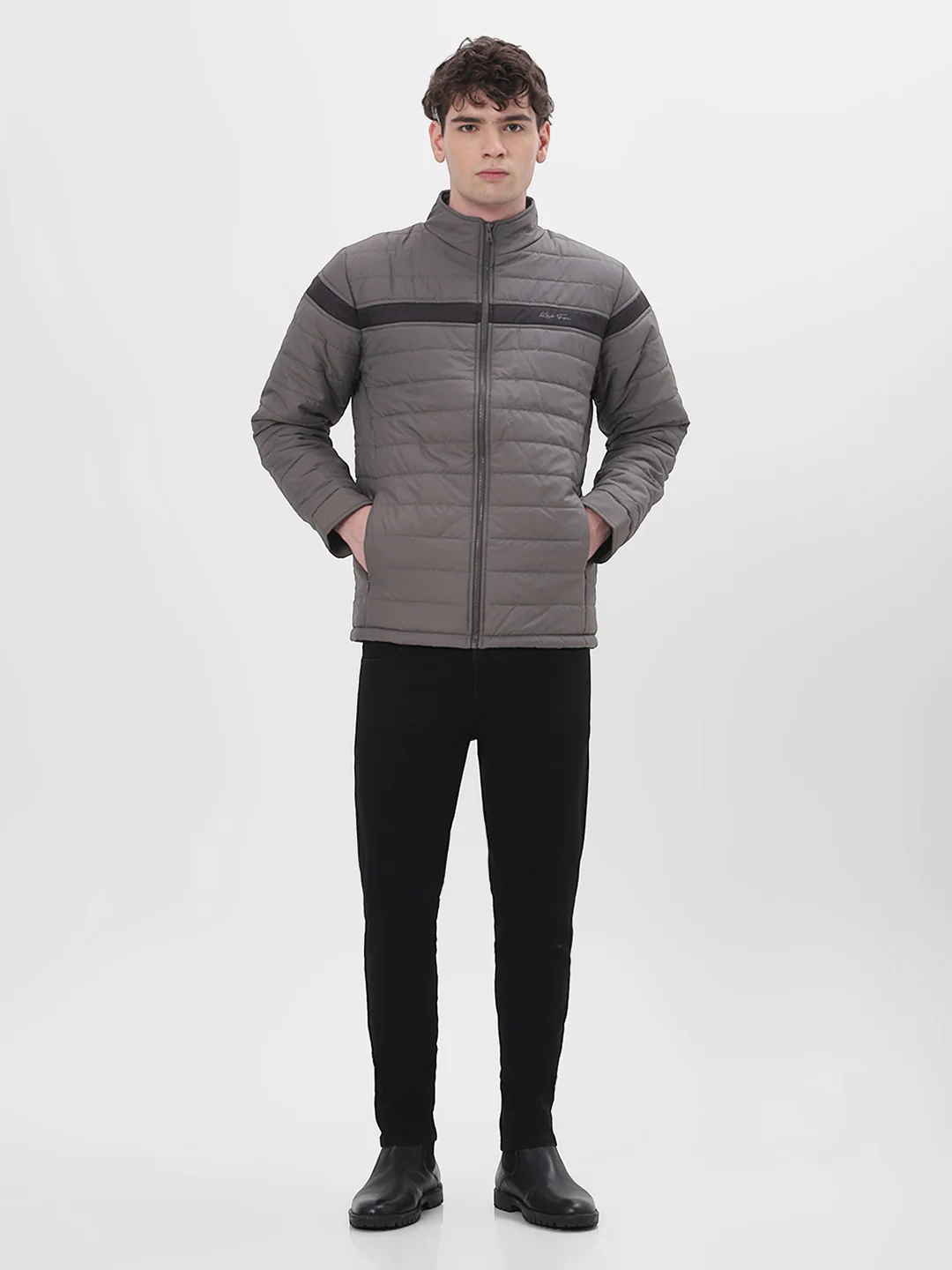 Grey Lightweight Puffer Jacket - Image 6