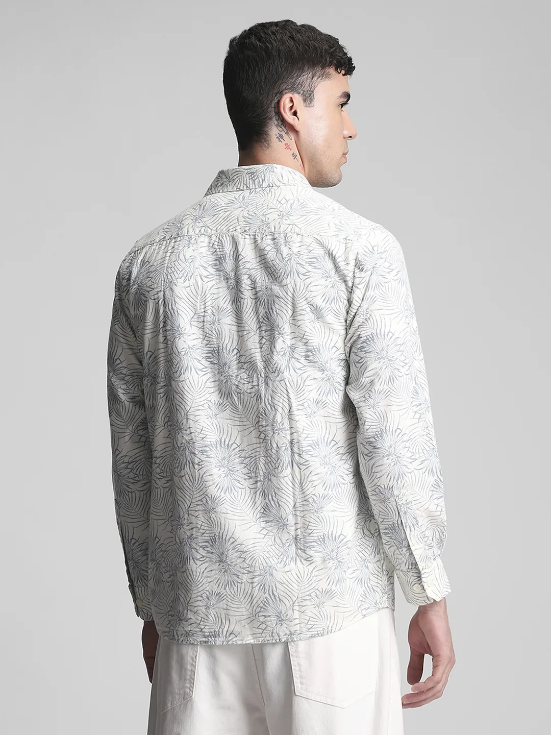 Grey Printed Shirt - Image 4