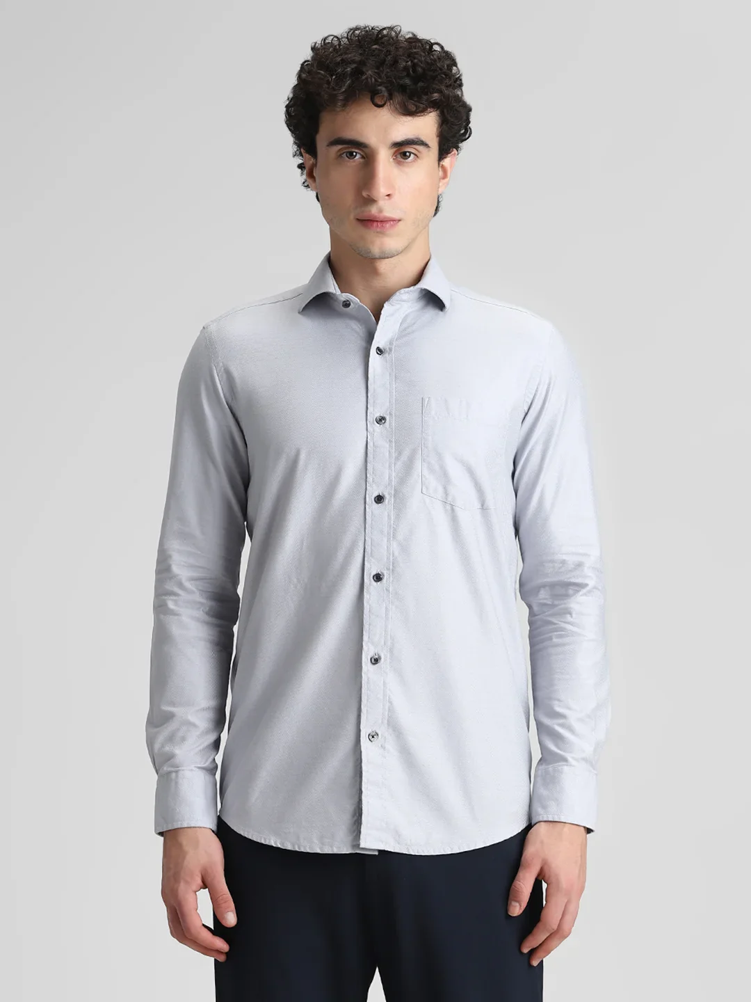Light Grey Dobby Shirt - Image 5