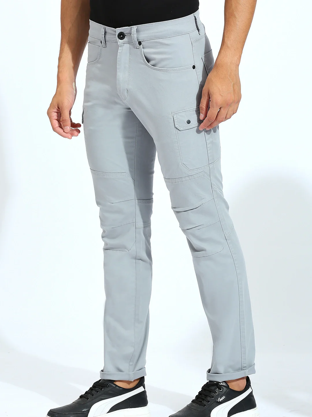 6 Pocket Light Gray Cargo Pant - Image 2