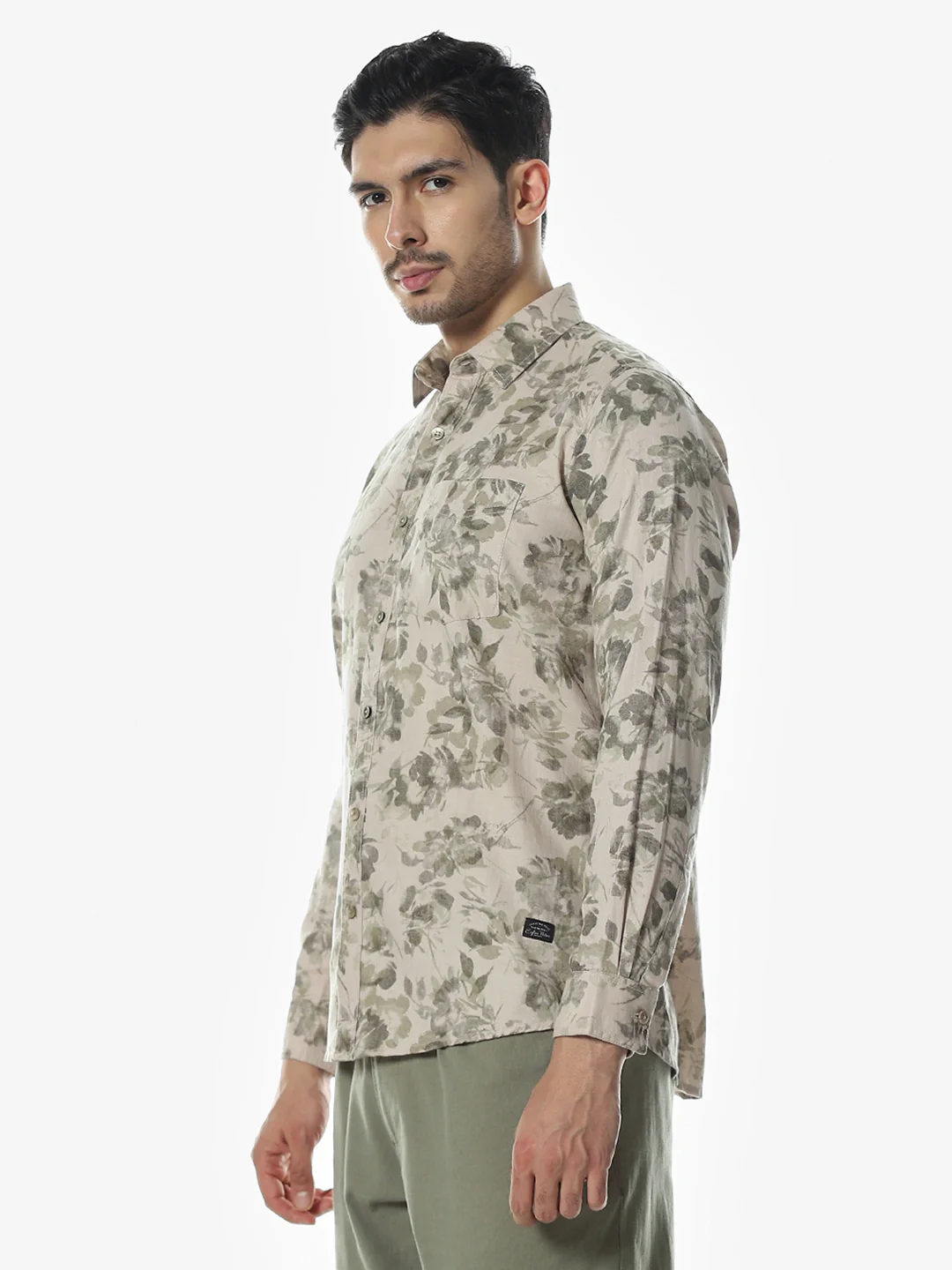 Beige Printed Shirt - Image 4