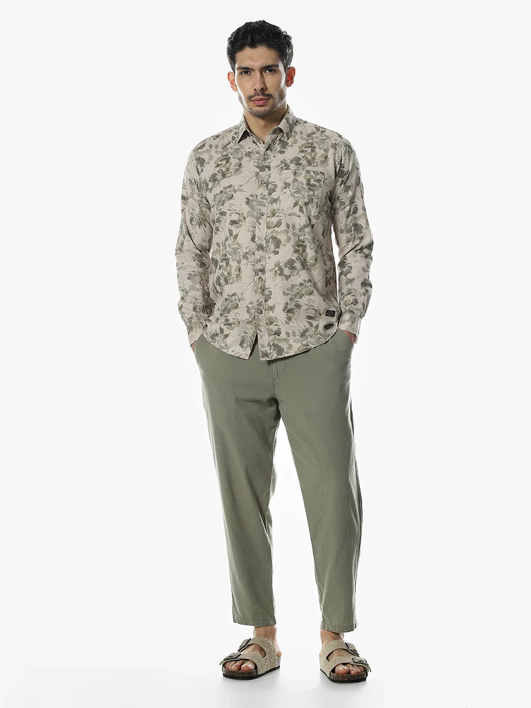 Beige Printed Shirt - Image 8