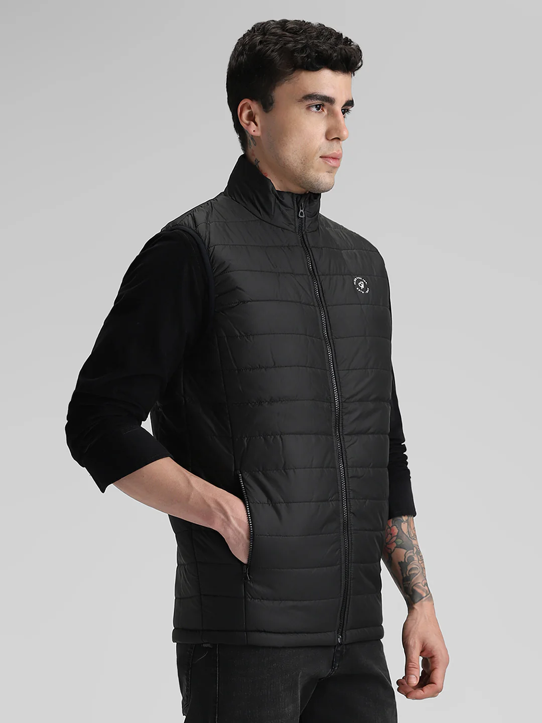 Black Solid Jacket - Image 3