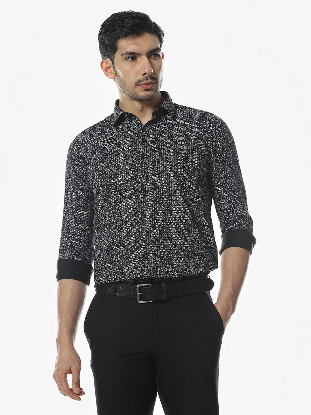 Black Printed Shirt - Image 4