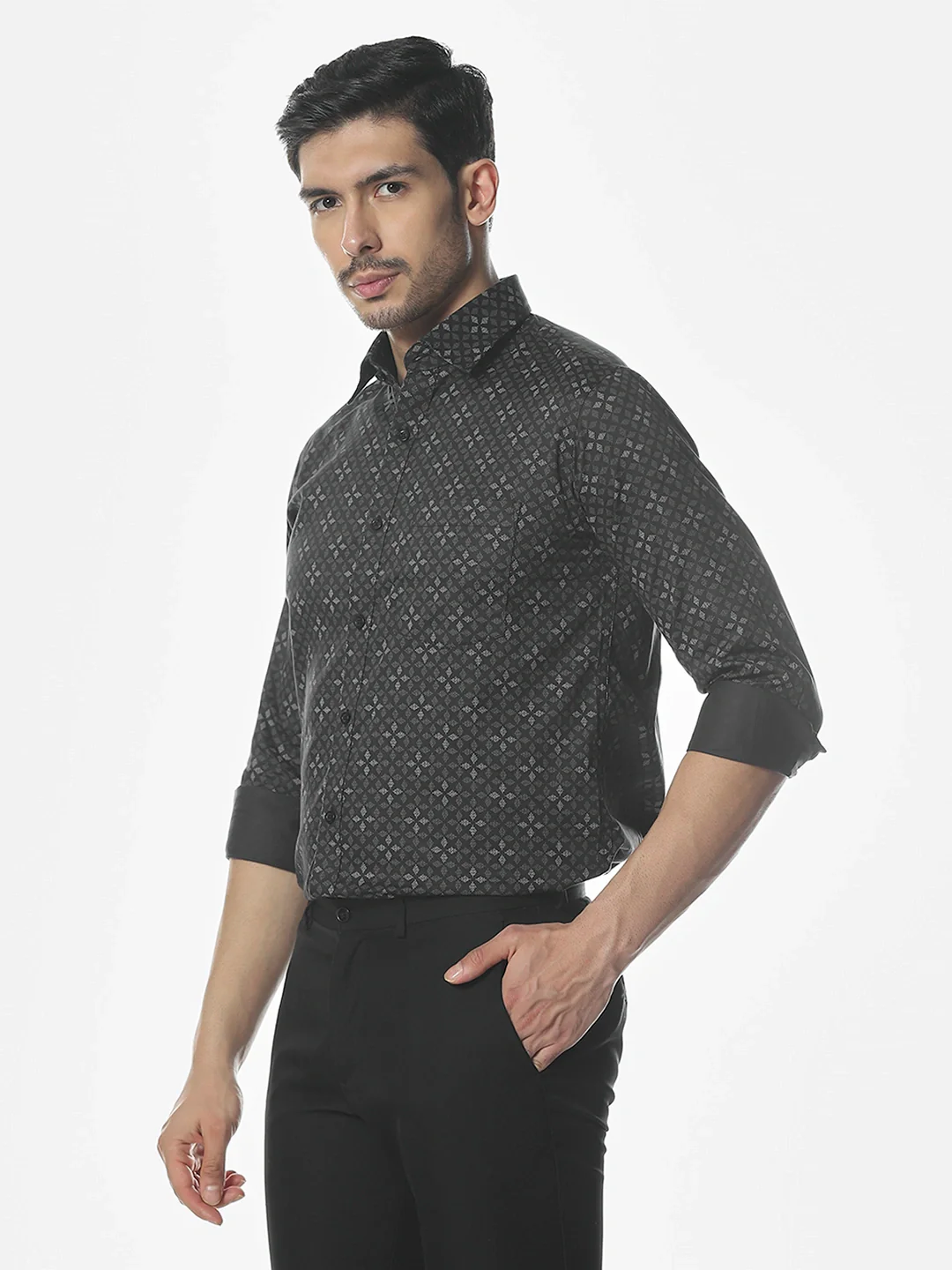 Black Printed Shirt - Image 7