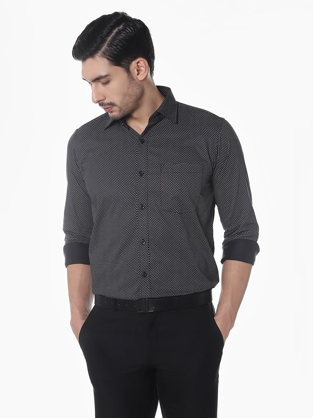 Black Printed Shirt - Image 4