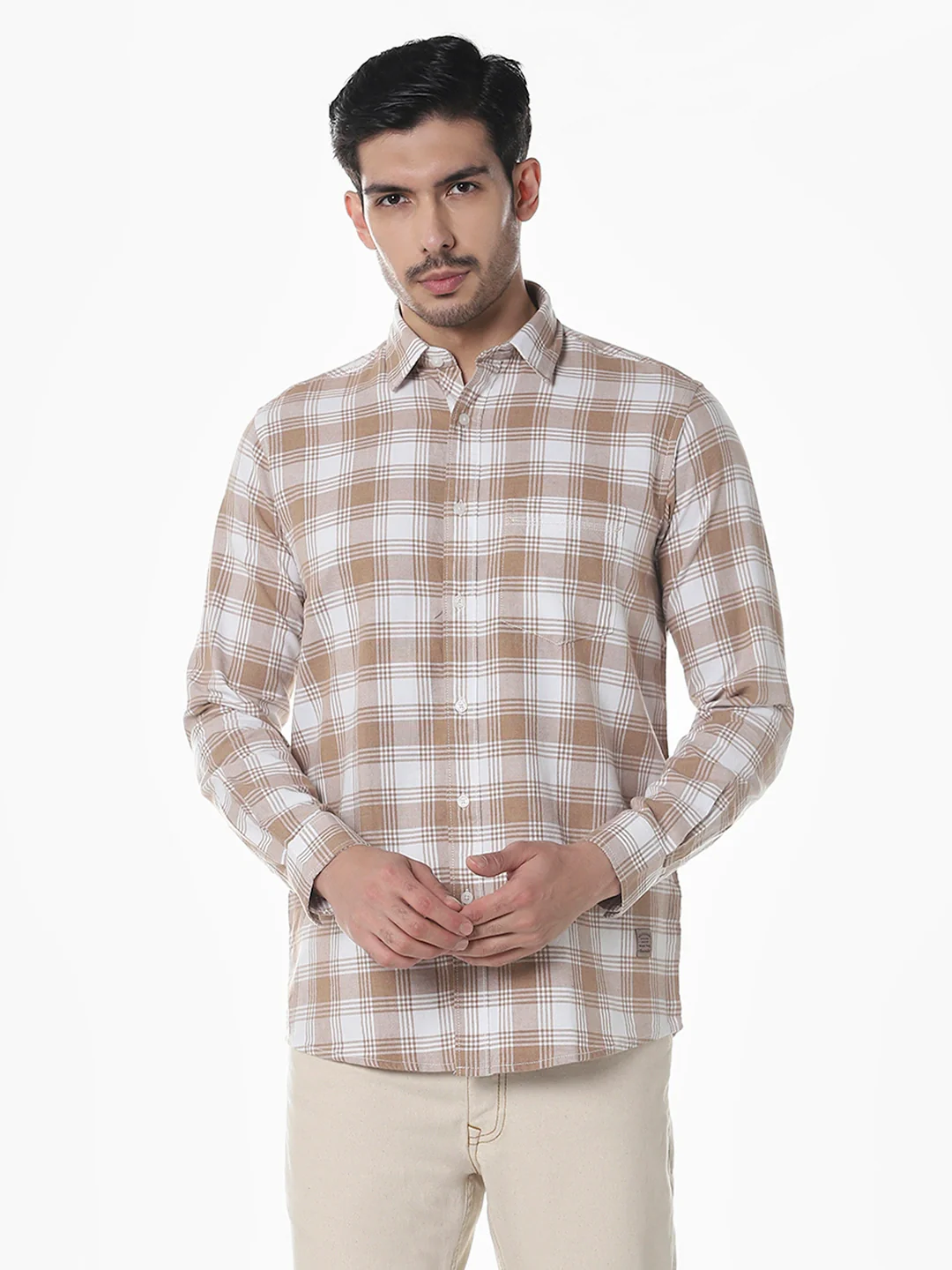 Brown Checkered Shirt - Image 3