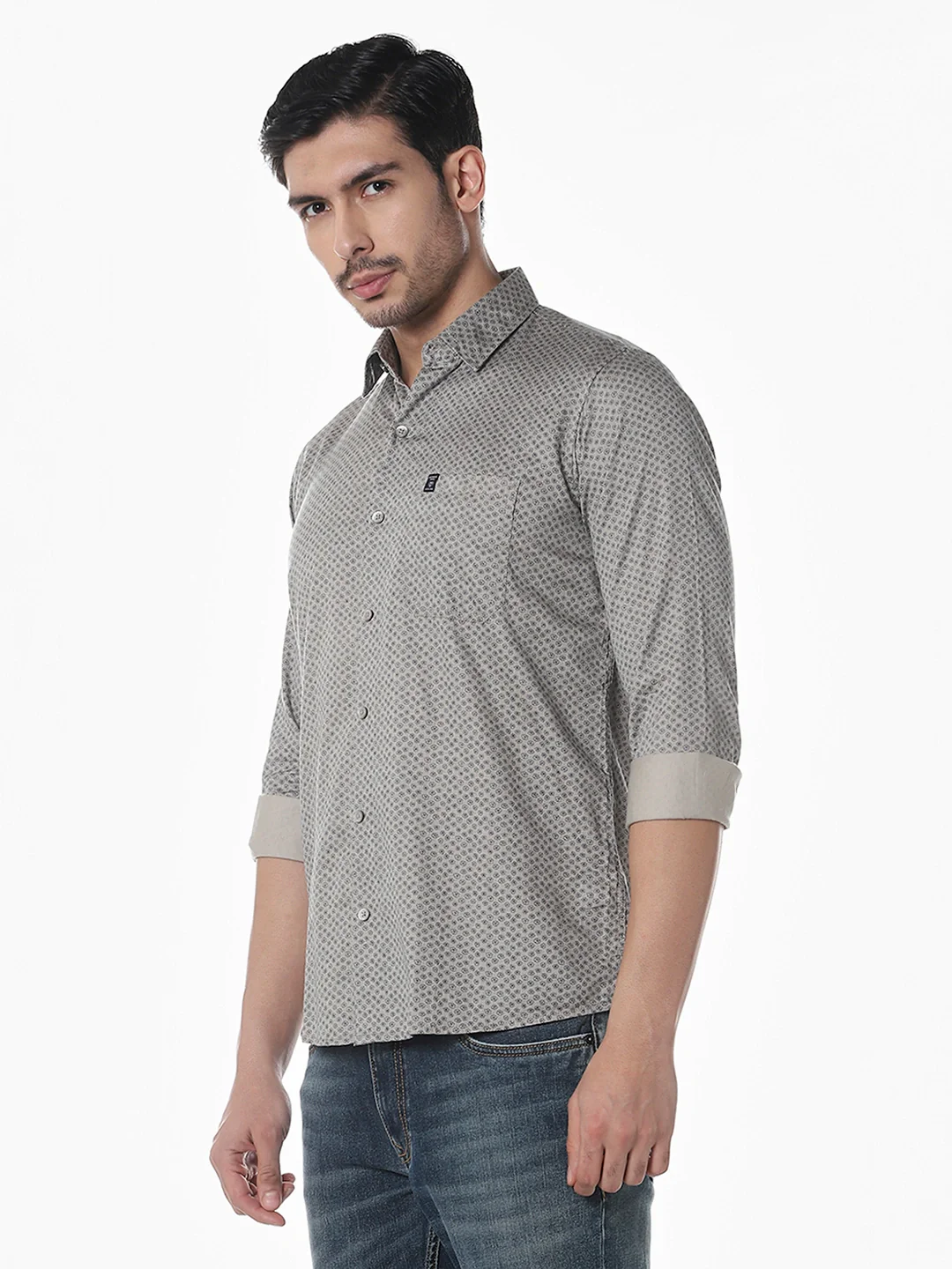 Grey Printed Shirt - Image 3