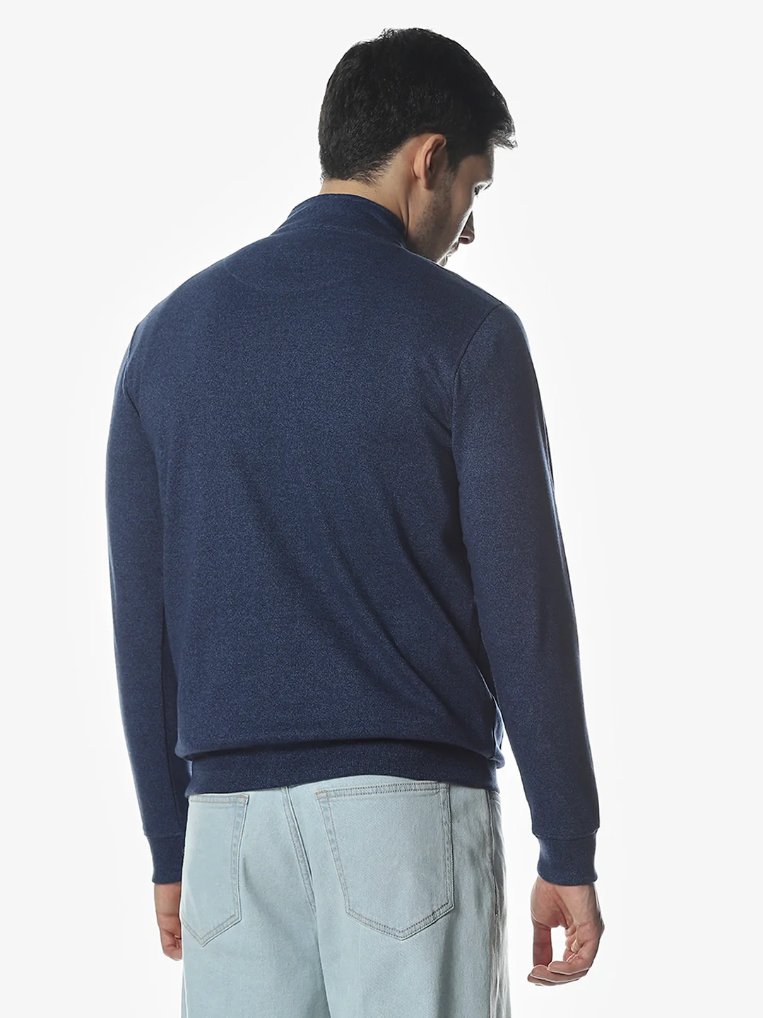 Navy Grindle Solid Sweatshirt - Image 7