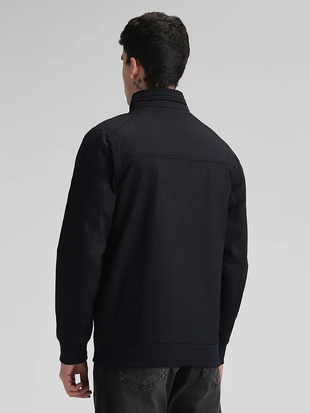 Navy Solid Jacket - Image 4