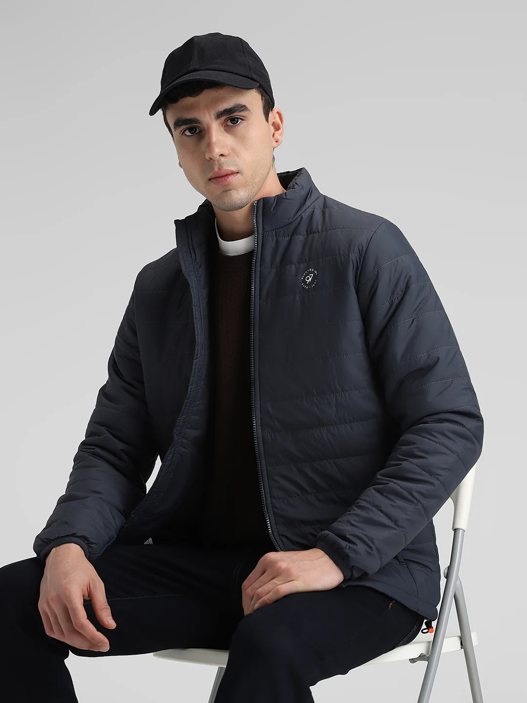 Navy Solid Jacket