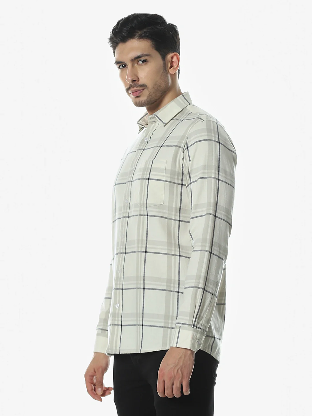 Off-White Checkered Shirt - Image 3