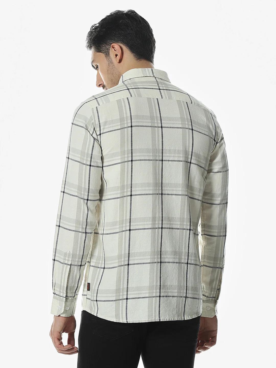 Off-White Checkered Shirt - Image 4