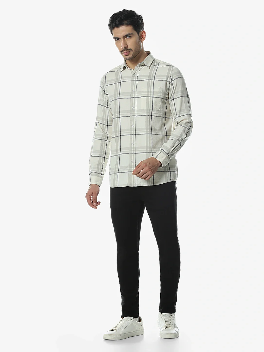 Off-White Checkered Shirt - Image 6