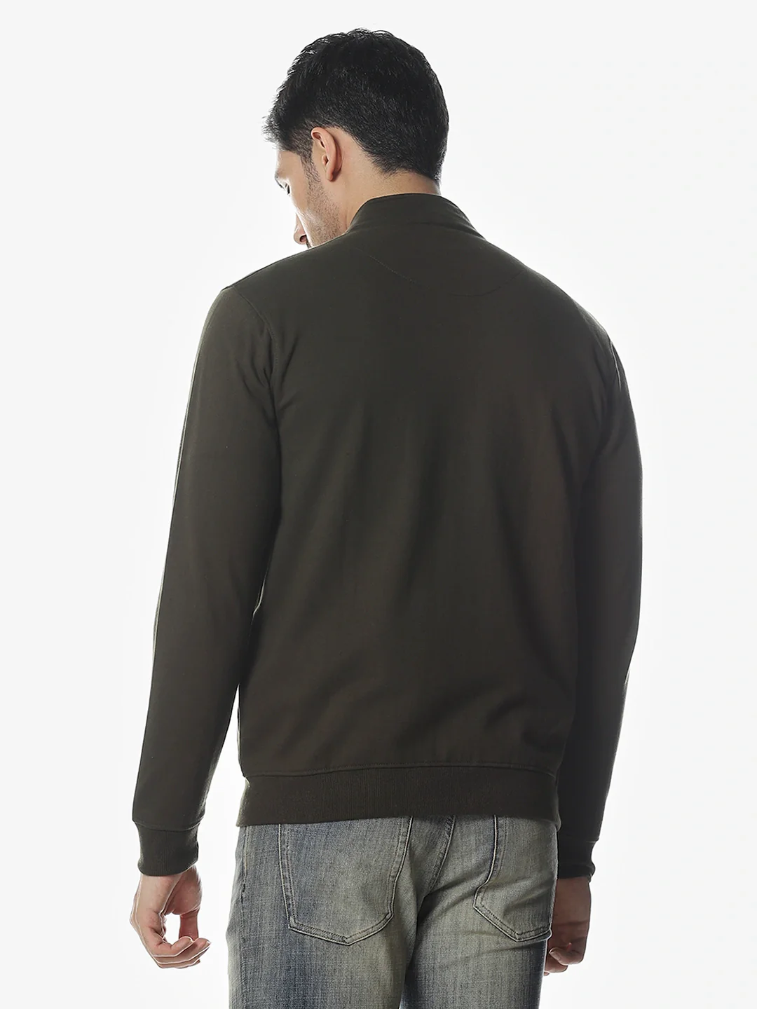 Olive Solid Sweatshirt - Image 6