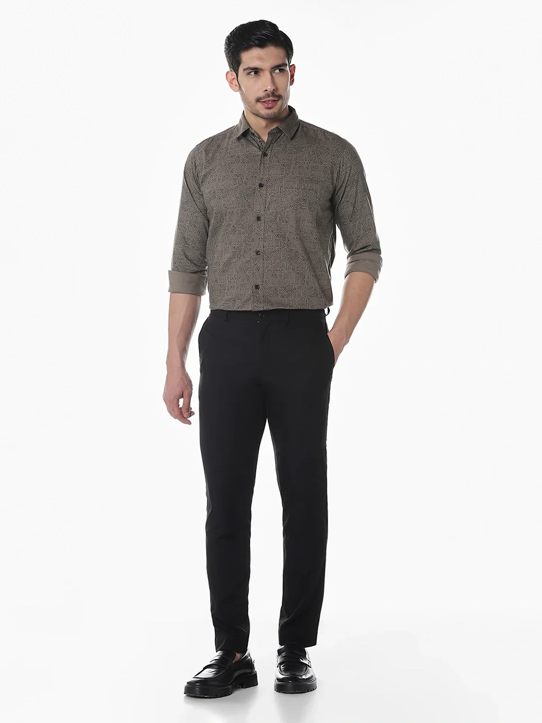 Olive Printed Shirt - Image 7