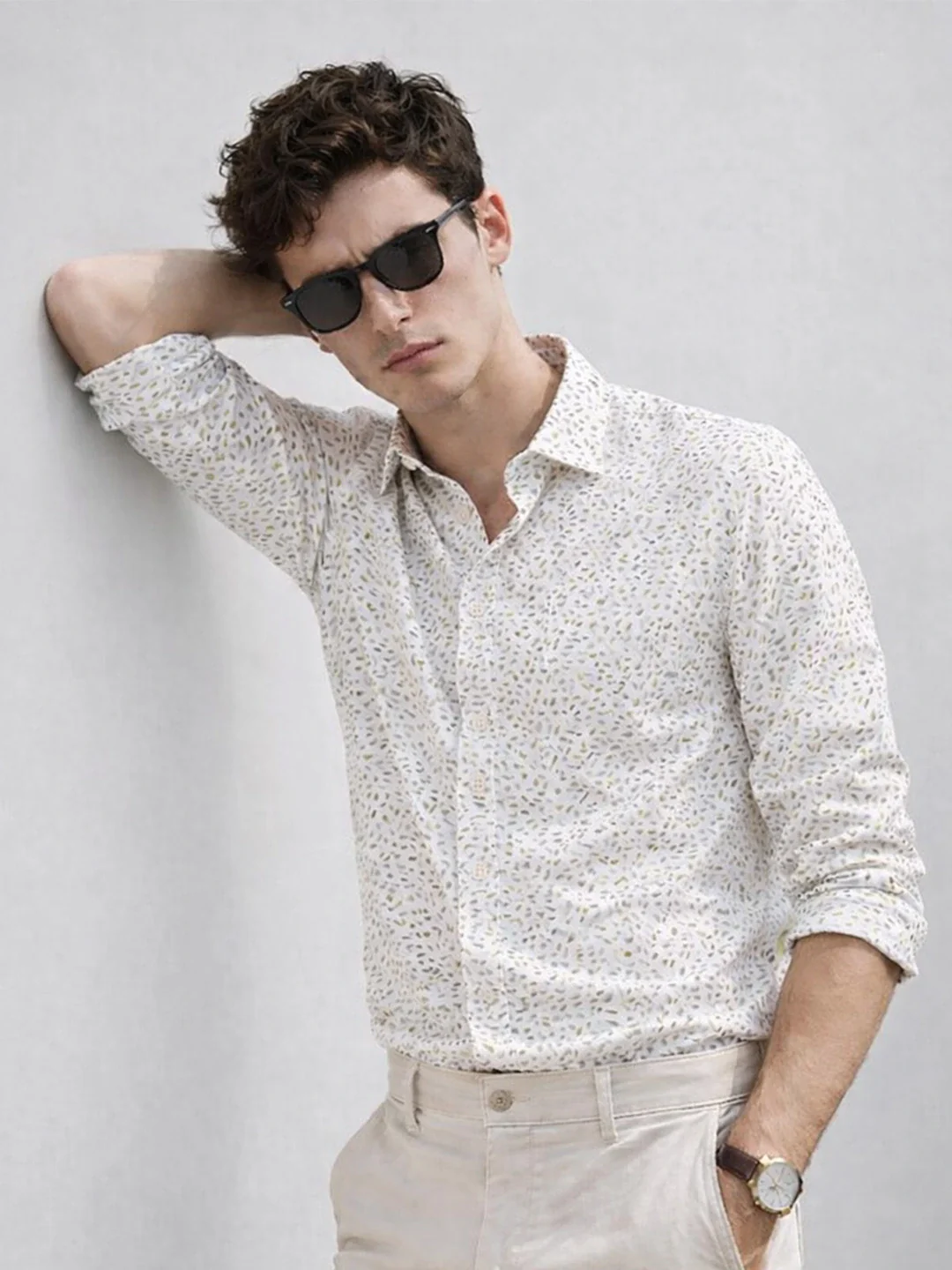 White Printed Shirt