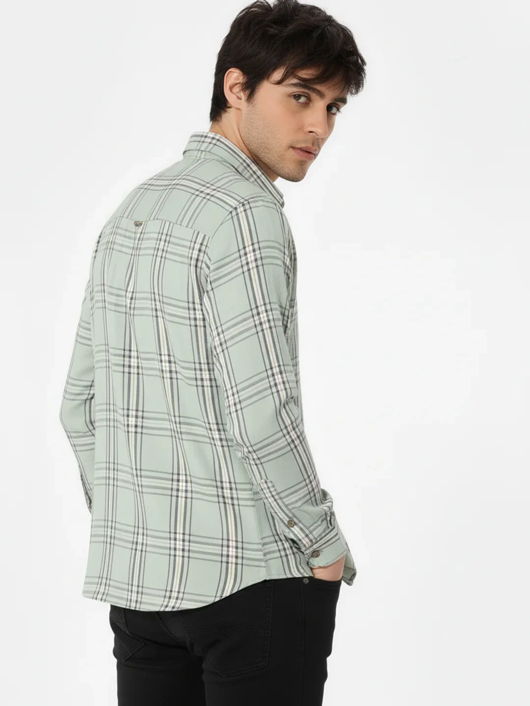 Pista Green Checkered Shirt - Image 4
