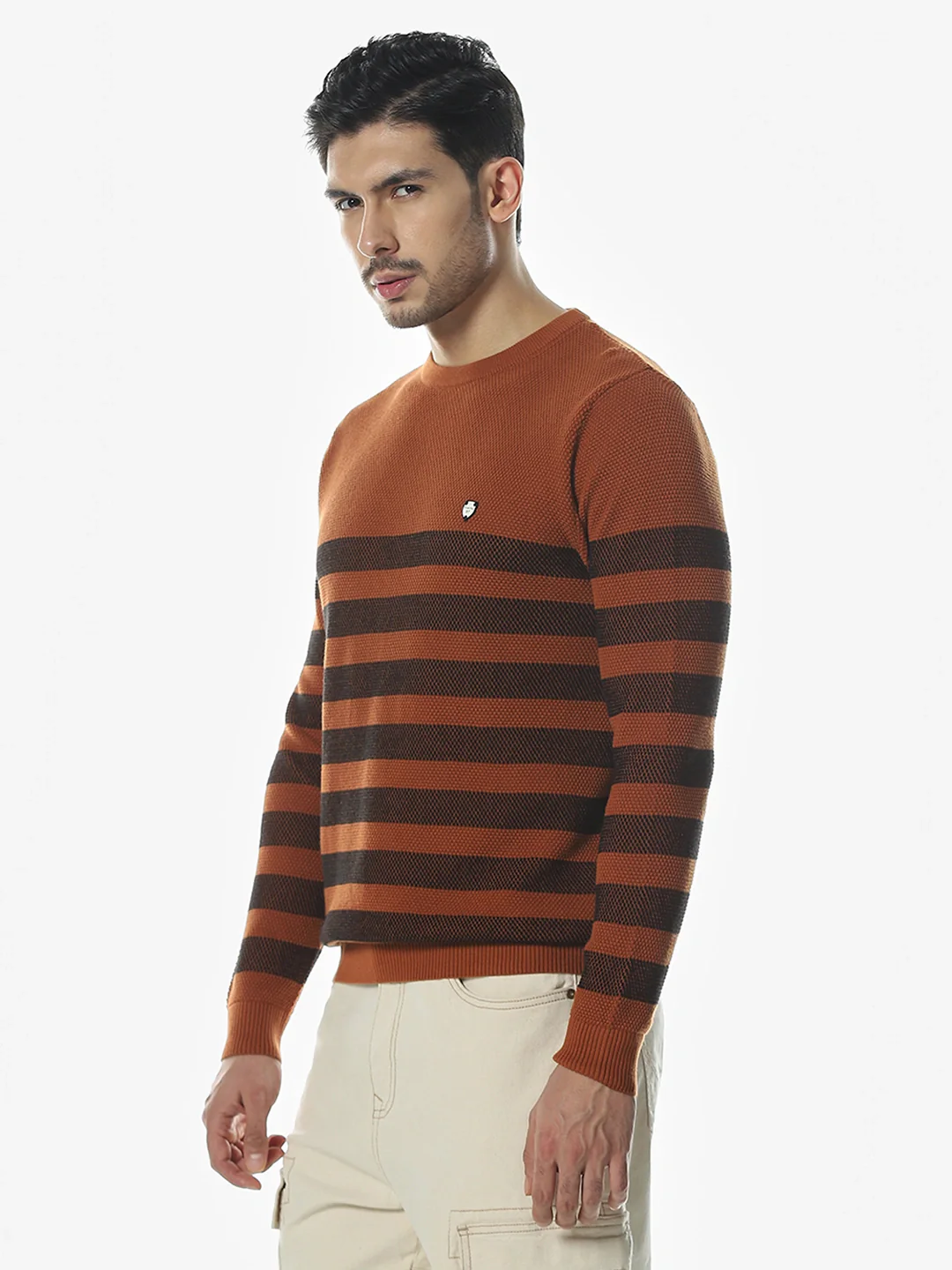 Rust/Black Striped Sweater - Image 3